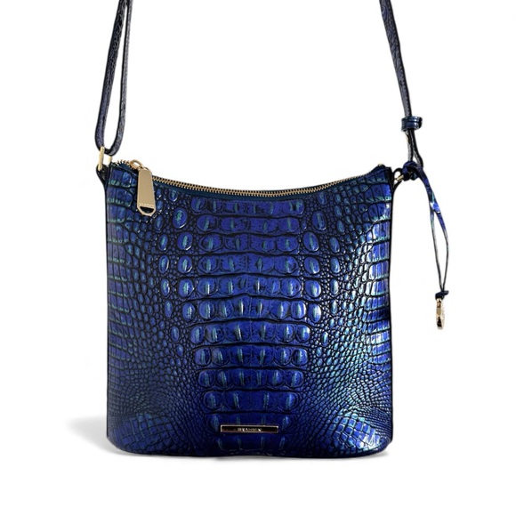 Brahmin Anchor Ombre Blue Green  Melbourne Katie Crossbody Bag Purse - Picture 2 of 16